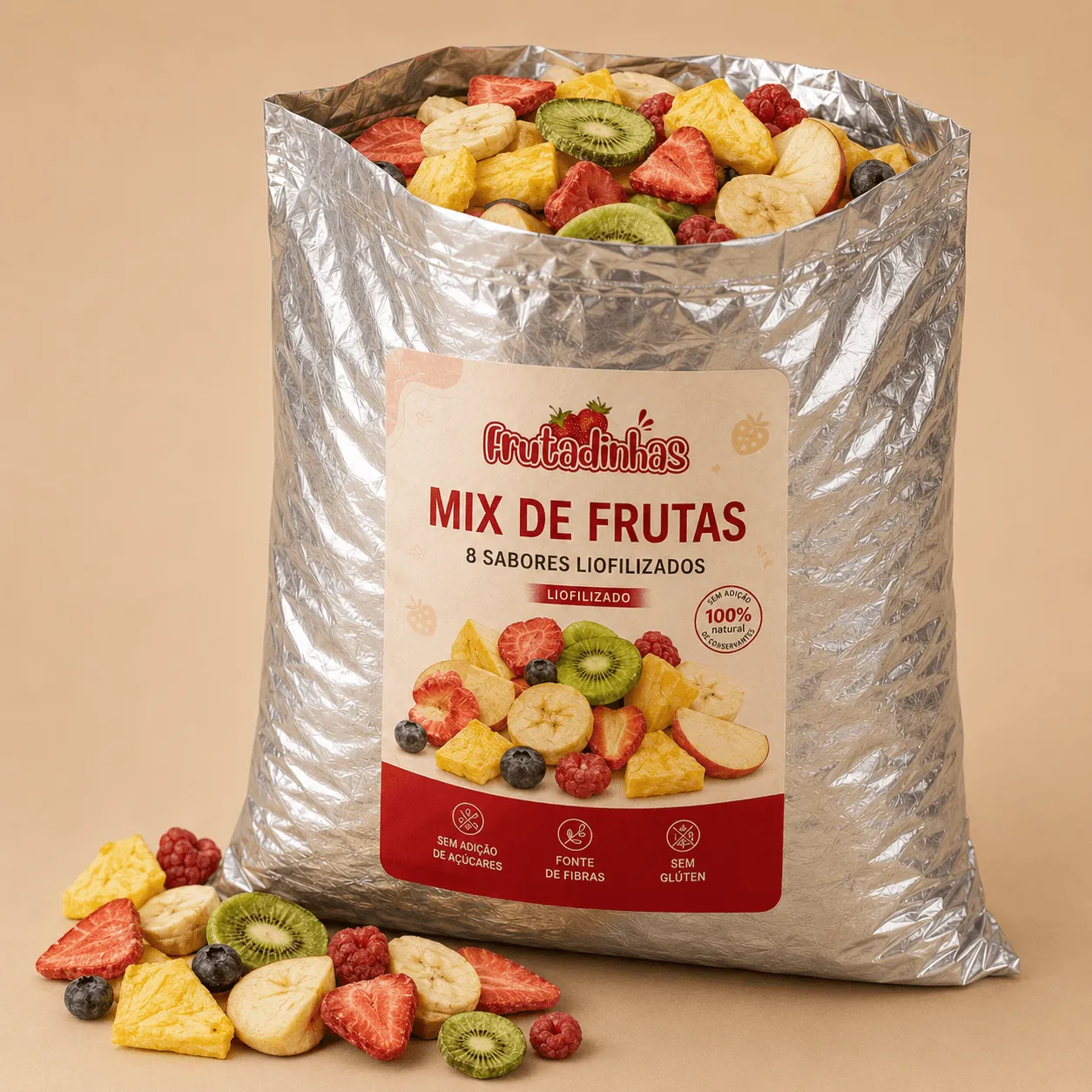 Combo 8 Sabores de Frutas Liofilizadas